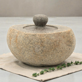 Natural Riverstone Grounding Pot – Large (approx 15x12cm)