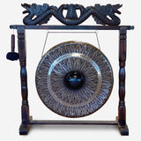 Gong s drvenim stalkom, 80cm crni