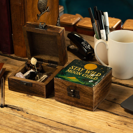 Маленькая эмалированная шкатулка – Оставайся дикой, дитя луны