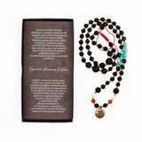 Turquoise Lava Stone Om Mala Meditation Necklace
