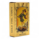 Blue-Gold Foil Rider-Waite 78-Card Tarot Deck with Guidebook