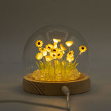 Floral Glow Gartenkuppel – 20 Sonnenblumen – LED USB