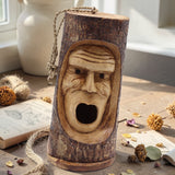 Tree Trunk Face – Bird House – Grumpy Old Man