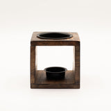 Square Mango Wood Oil Burner – Flower of Life