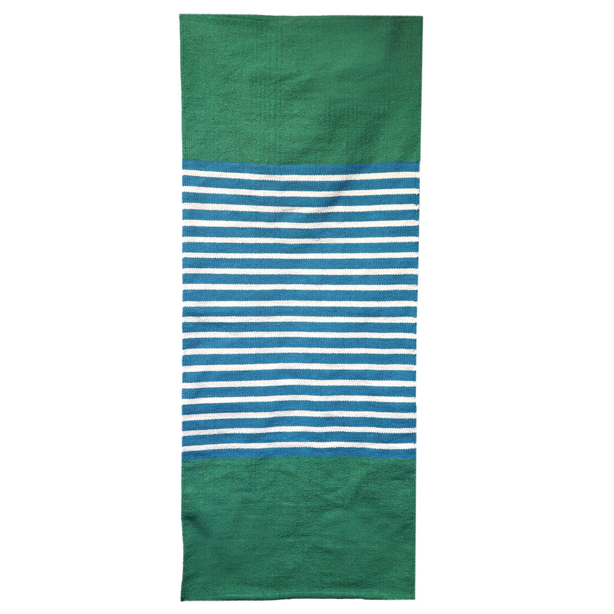 Covor runner, bumbac albastru-verde 70x170 cm