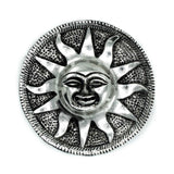 Incense Stick Holder Sun Design Polished Aluminium 9cm