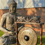 Gong s drvenim stalkom, 80cm crni