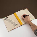 Cuaderno de Parche Lokta – Grande (21x15cm) – 45 Hojas – Incluye Marcador – Multicolor