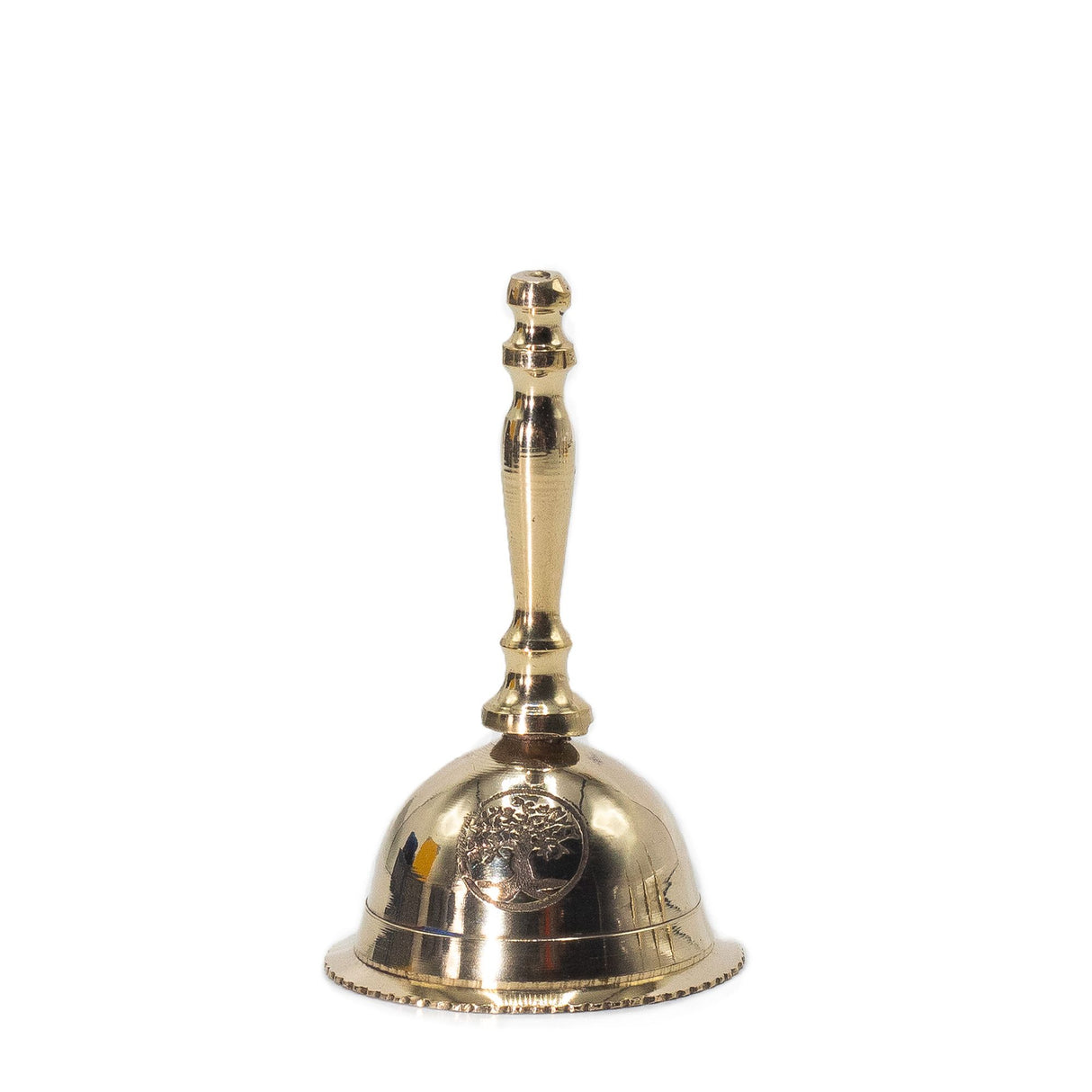 Handcrafted Tree of Life Brass Altar Bell 7cm