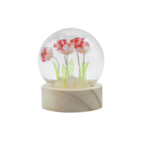 Floral Glow Garden Dome – 5 Red Roses – LED Battery