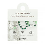 Nymph Spirit Gemstone Ring Set – Forest Spirit