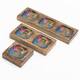 Set di Vassoi Medi Smaltati in Mango – Hamsa