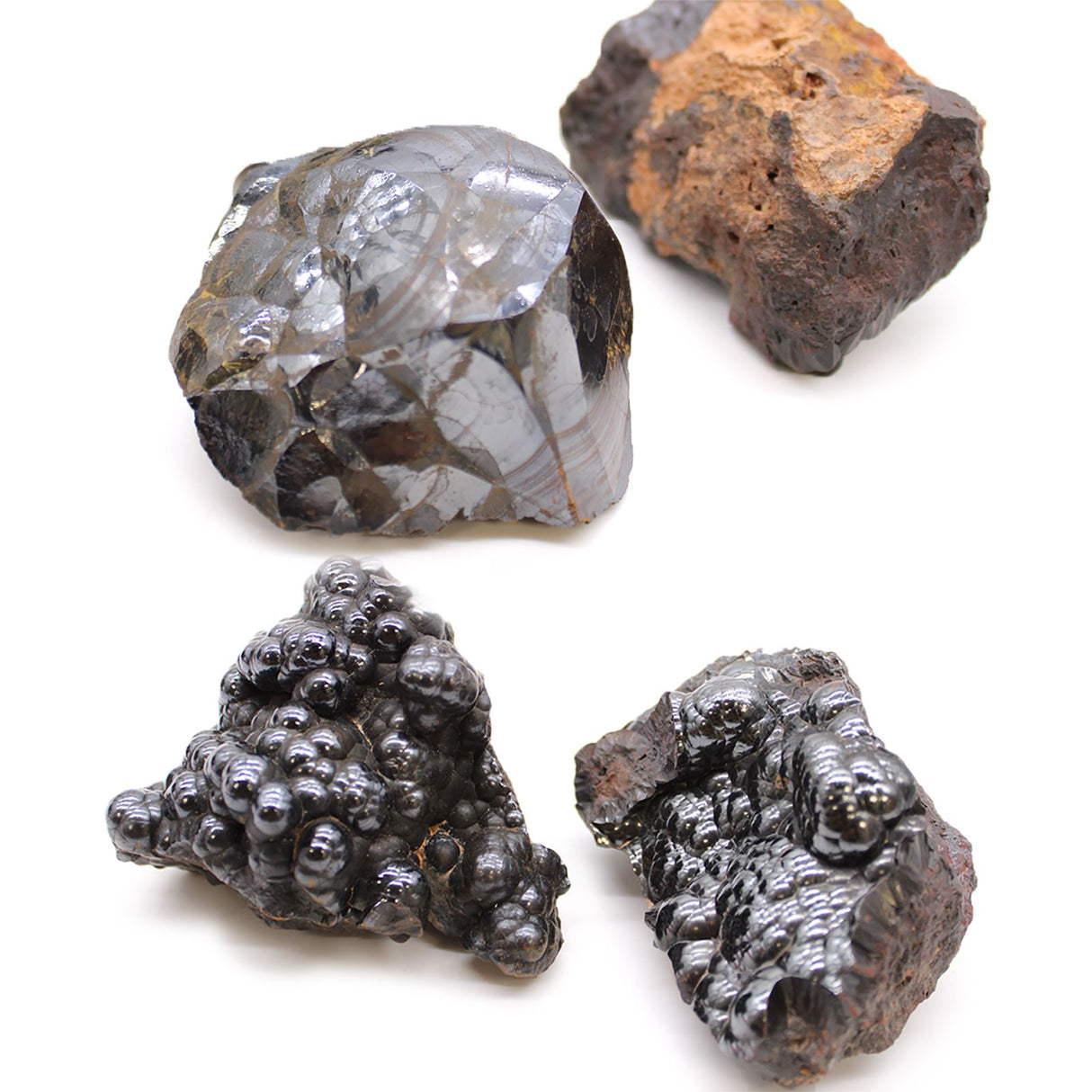 Hematite Specimens Set, About 20 Pieces From Morocco