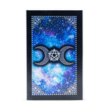 Jeu de cartes de tarot Blue Foil – Visage de lune – avec livret