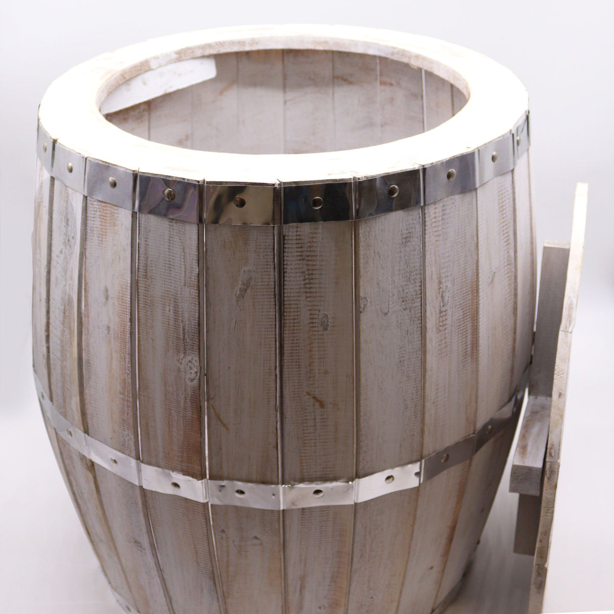 Beer Barrel Storage Table Whitewash