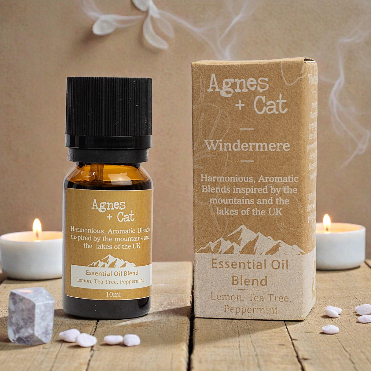 Agnes + Cat Essential Oil Blend – Windermere – Lemon, Tea Tree & Peppermint, Fragrance Oil