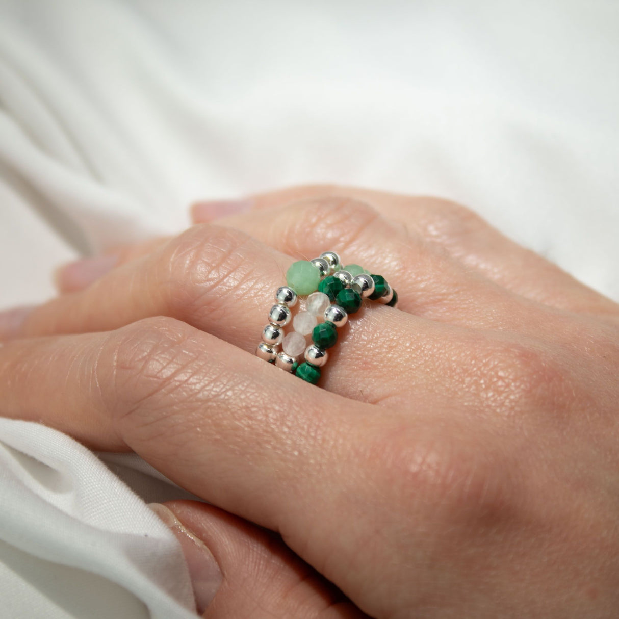 Nymph Spirit Gemstone Ring Set – Forest Spirit