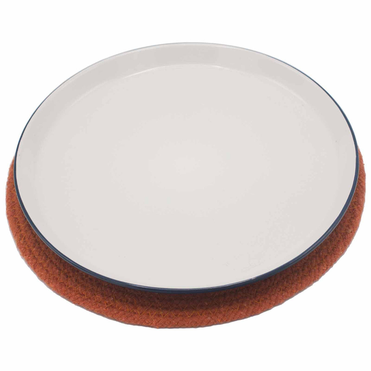 Tischset Jute Baumwolle 30cm Tonfarbener Rand Natur