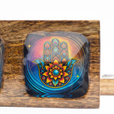 Set di Vassoi Medi Smaltati in Mango – Hamsa