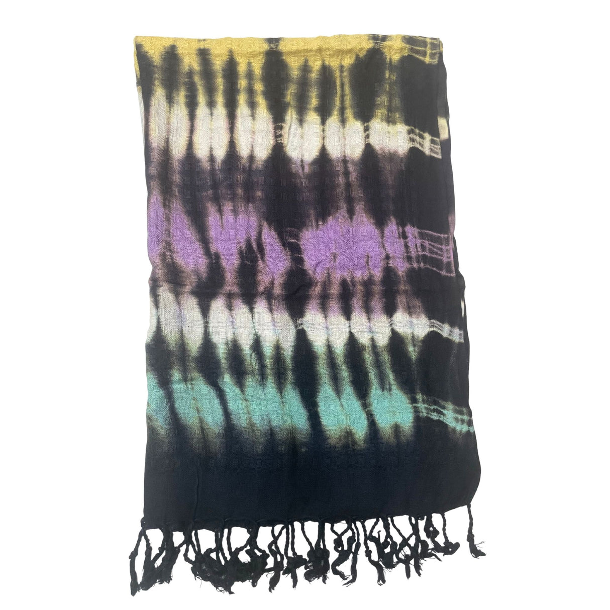 Boho Indonesian Striped Linen-Rayon Scarf Shawl 62x200cm