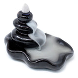 Incense Waterfall Backflow Burner - Large Pebbles into Pool - SHAMTAM.COM