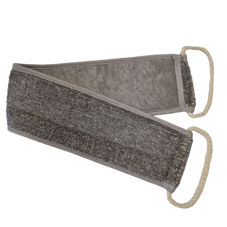 Back Scrubber For Shower - Bamboo Linen Charcoal - SHAMTAM.COM