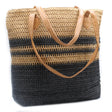 Tote Bag - Black & Tan - SHAMTAM.COM