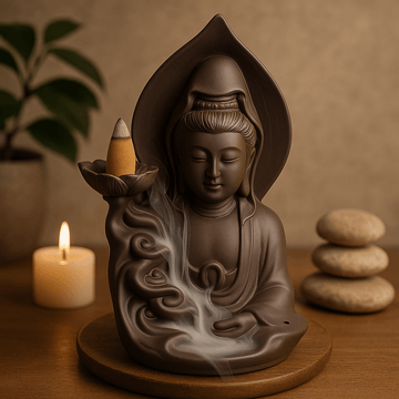 Backflow røgelsesbrænder buddha vandfald