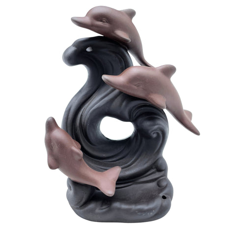 Backflow Incense Burner - Dolphin Wave - SHAMTAM.COM