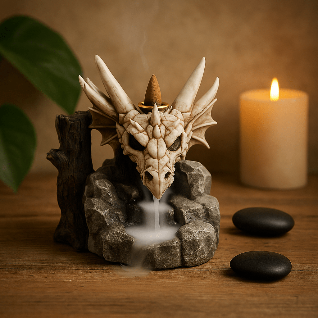 Backflow Incense Burner, Dragon Skull - SHAMTAM.COM