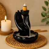 Backflow Incense Burner Hand and Lotus Flower - SHAMTAM.COM