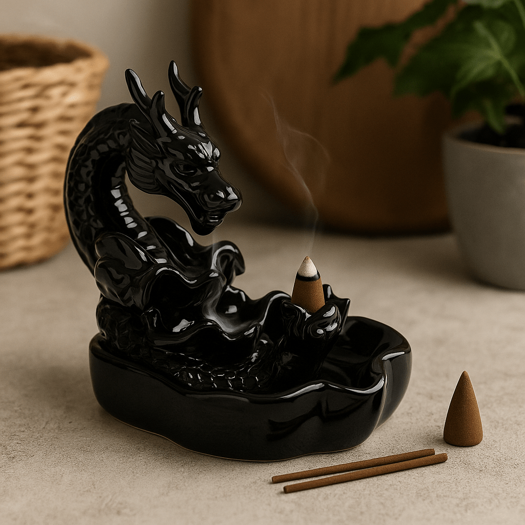 Backflow Incense Burner Large Dragon - SHAMTAM.COM