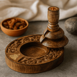 Backflow Incense Burner Mango Wood Tree of Life - SHAMTAM.COM