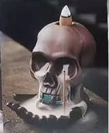 Incense Waterfall Backflow Burner - Weeping Skull (with light) - SHAMTAM.COM