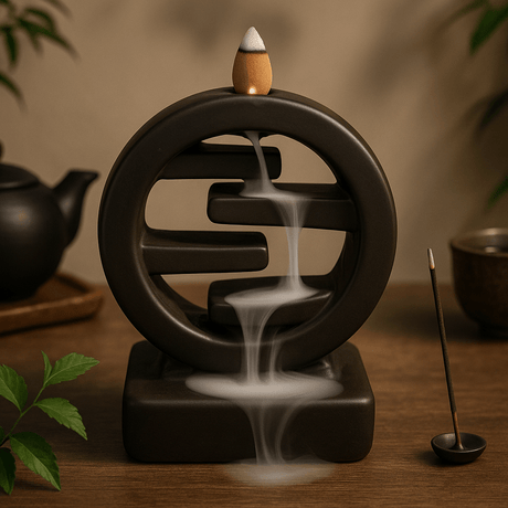 Backflow Incense Burner, Zen Circle of Life - SHAMTAM.COM