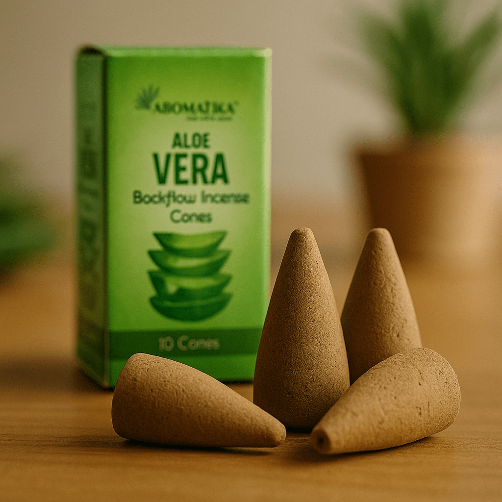 Backflow Incense Cones Aloe Vera, 10 Pack - SHAMTAM.COM
