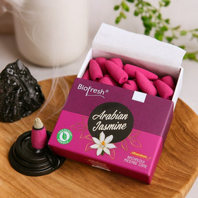Backflow Incense Cones Arabian Jasmine 40 Pack - SHAMTAM.COM