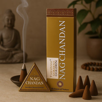 Обратный дым благовония Конусы Чандан Джамбо 42 г Golden Nag