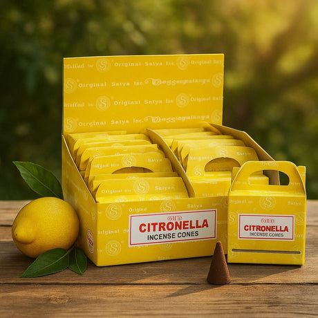 Backflow Incense Cones Citronella 24 - Pack Satya - SHAMTAM.COM