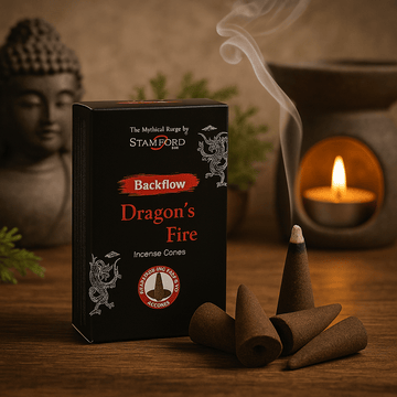 Обратные конусы для благовоний Dragon Fire, упаковка 12 шт, Stamford