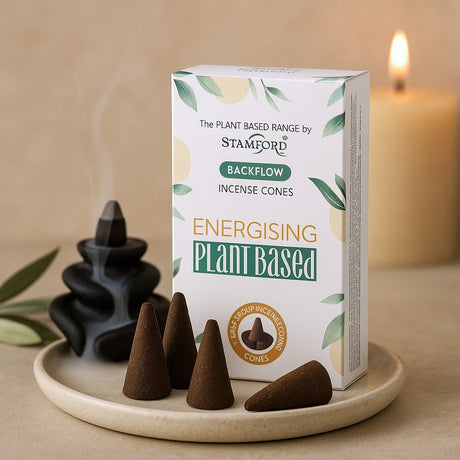Backflow Incense Cones Energising Plant Based 12 Cones - SHAMTAM.COM
