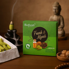 Backflow Incense Cones Frankincense and Myrrh 40 Pack - SHAMTAM.COM