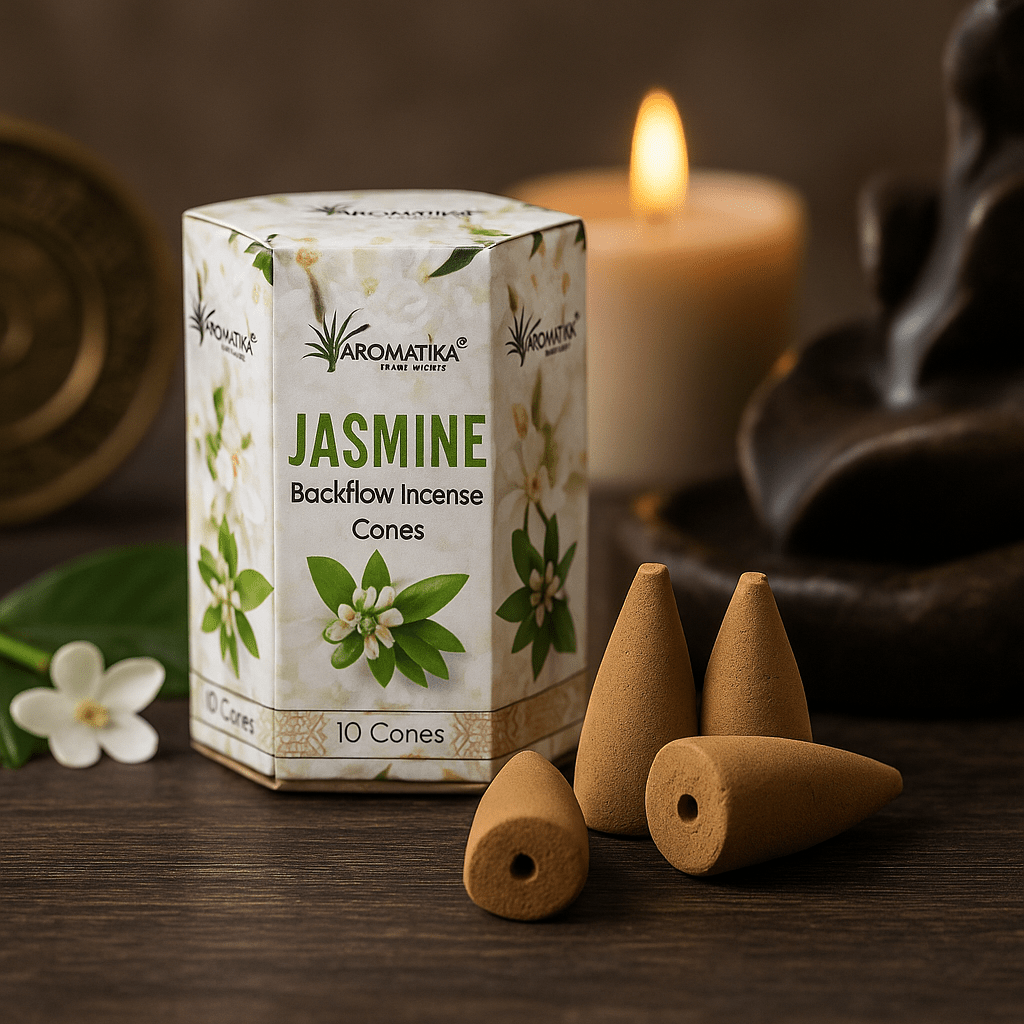 Backflow Incense Cones Jasmine 10 Pack - SHAMTAM.COM