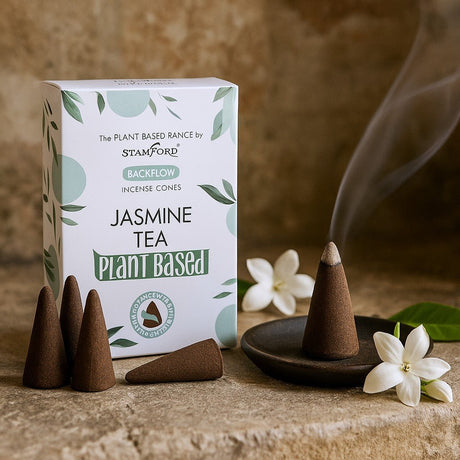 Backflow Incense Cones Jasmine Tea Plant - Based 12 Cones - SHAMTAM.COM