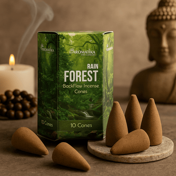 Conos de incienso para flujo invertido Masala Selva Tropical 10 conos