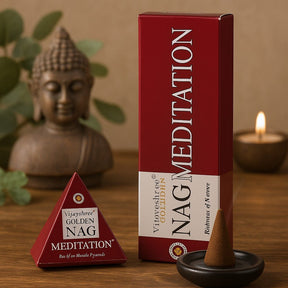 Backflow Incense Cones Meditation Jumbo 42g Golden Nag - SHAMTAM.COM
