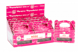 Backflow Incense Cones Rose 24 - Pack Satya - SHAMTAM.COM