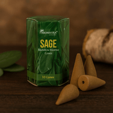 Backflow Incense Cones - Sage Masala 10 Count - SHAMTAM.COM