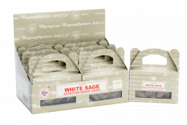 Backflow Incense Cones, White Sage 24 Count Satya - SHAMTAM.COM