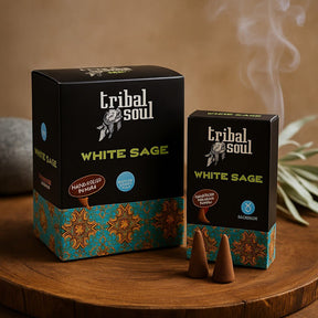 Backflow Incense Cones White Sage Tribal Soul - SHAMTAM.COM